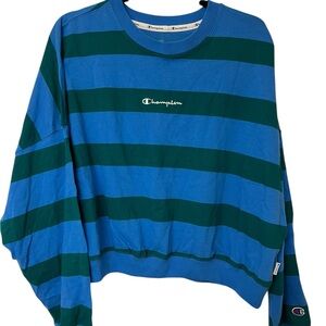 Champion Blue Crewneck Oversized Sweatshirt